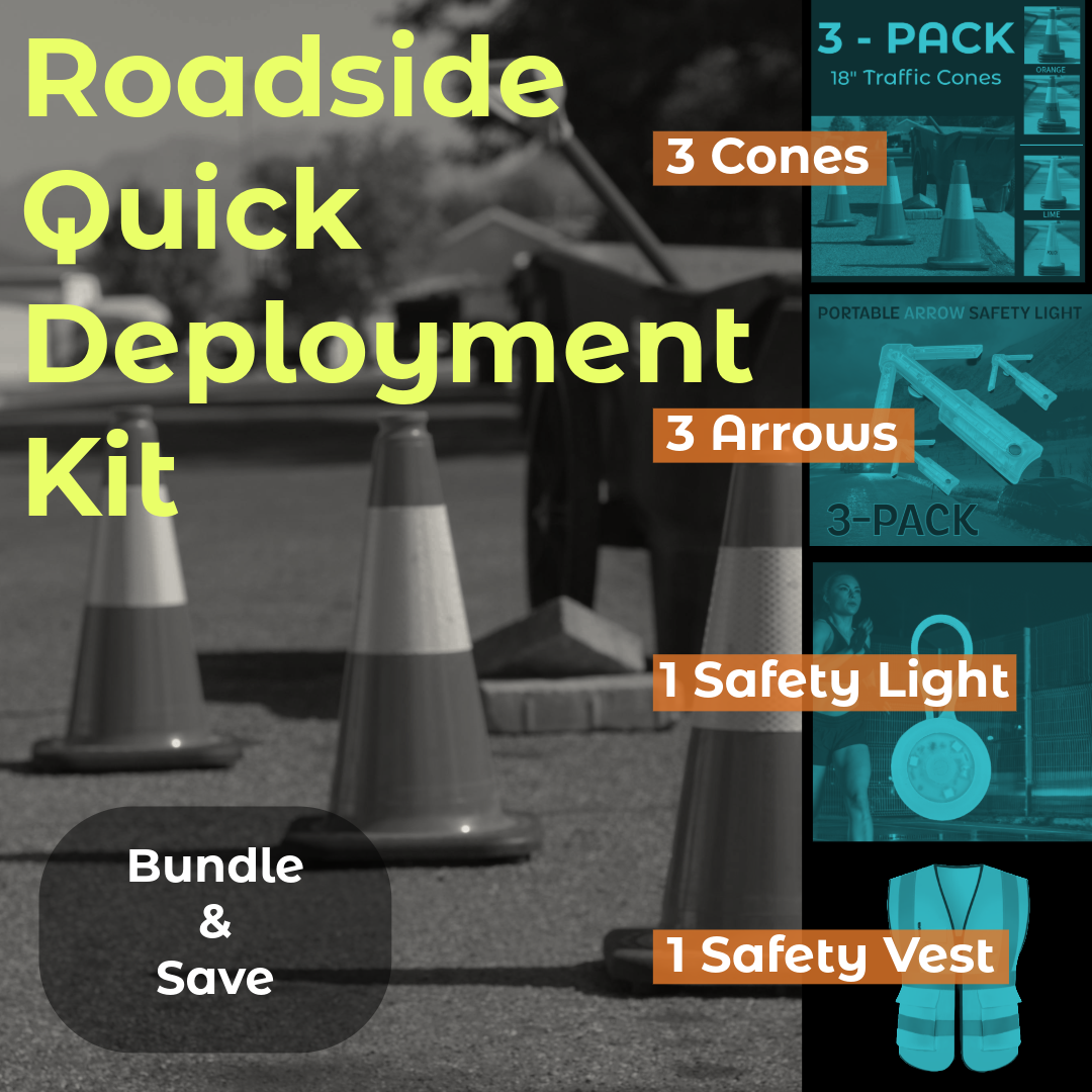 Roadside Quick Deploy Kit (Lime Vest) - DARKWING TECH