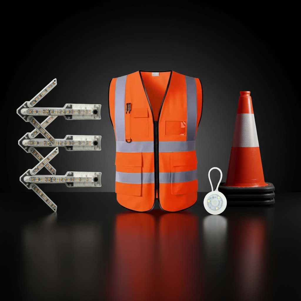 Roadside Quick Deploy Kit (Orange Vest) - DARKWING TECH